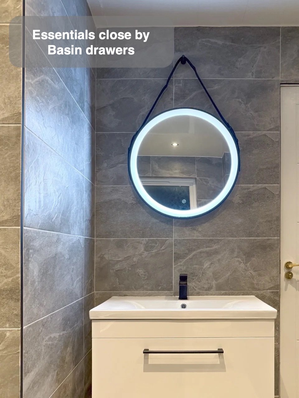A better-defined basin position in the completed Bridge of Don bathroom