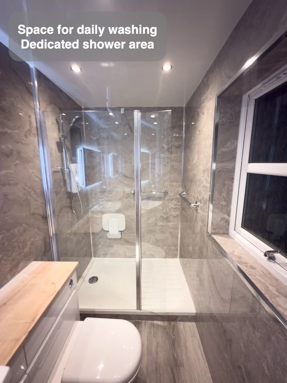 A dedicated place to shower in Bridge of Don bathroom