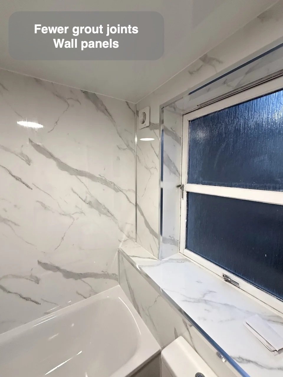 Broad surfaces for ordinary care in Westhill bathroom