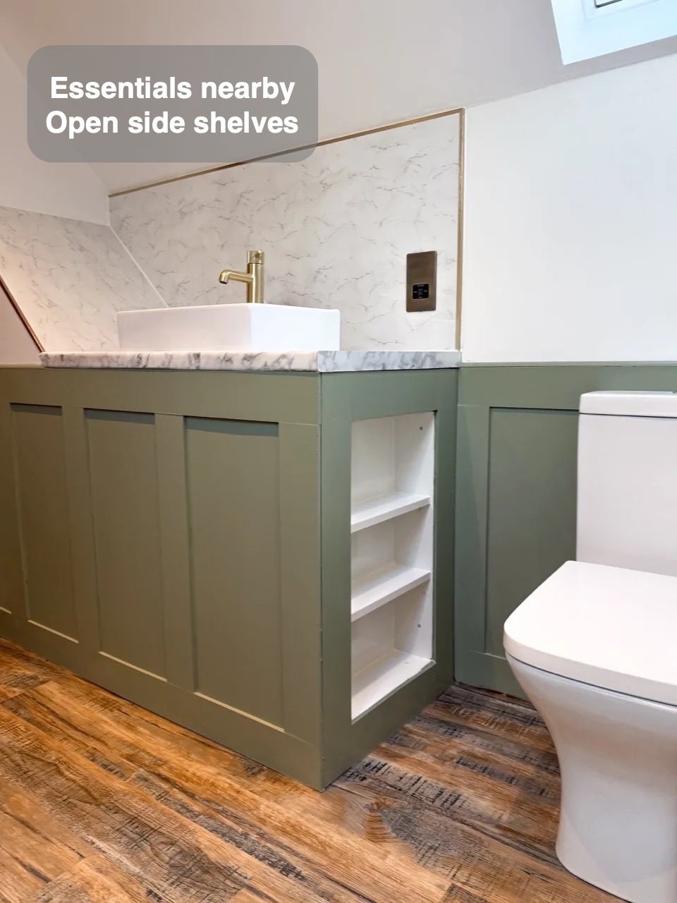 Open side shelves