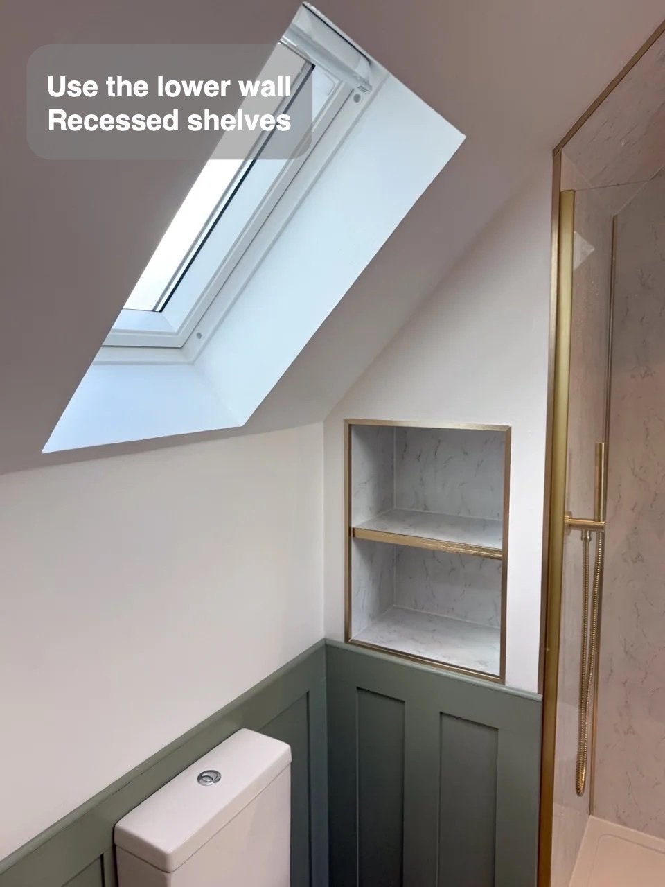 Recessed shelves