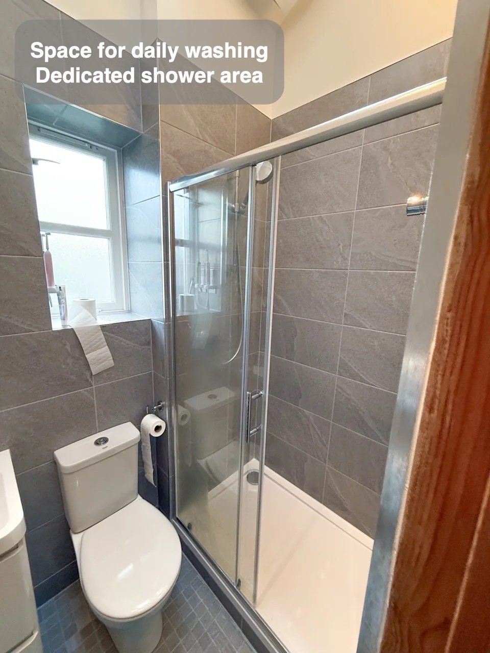A dedicated place to shower in Ferryhill bathroom