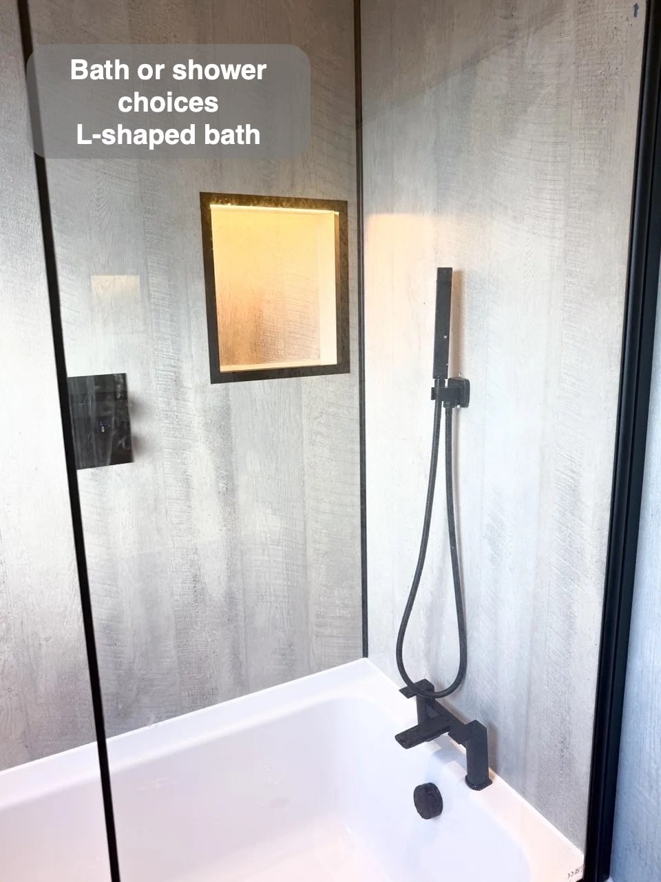 L-shaped bath