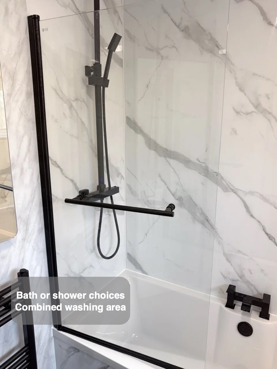 Combined washing area