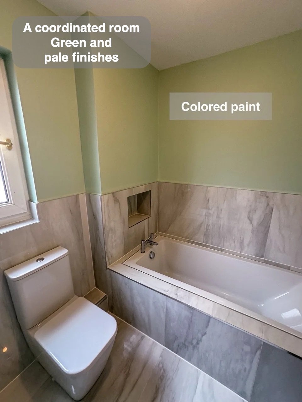 Fewer obstacles beneath the radiator in the completed Kintore bathroom