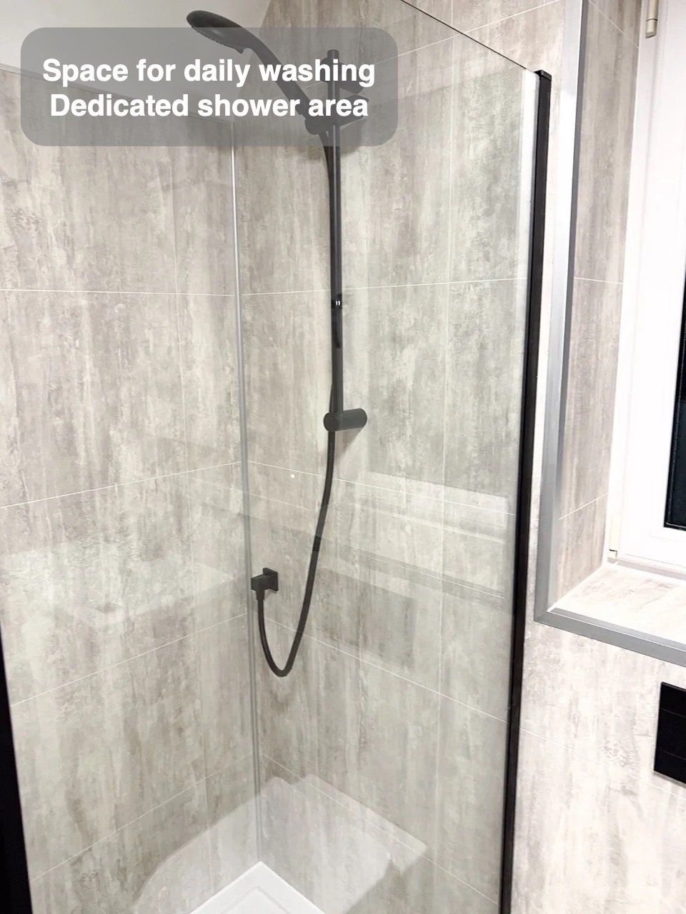 A dedicated place to shower in Bucksburn bathroom