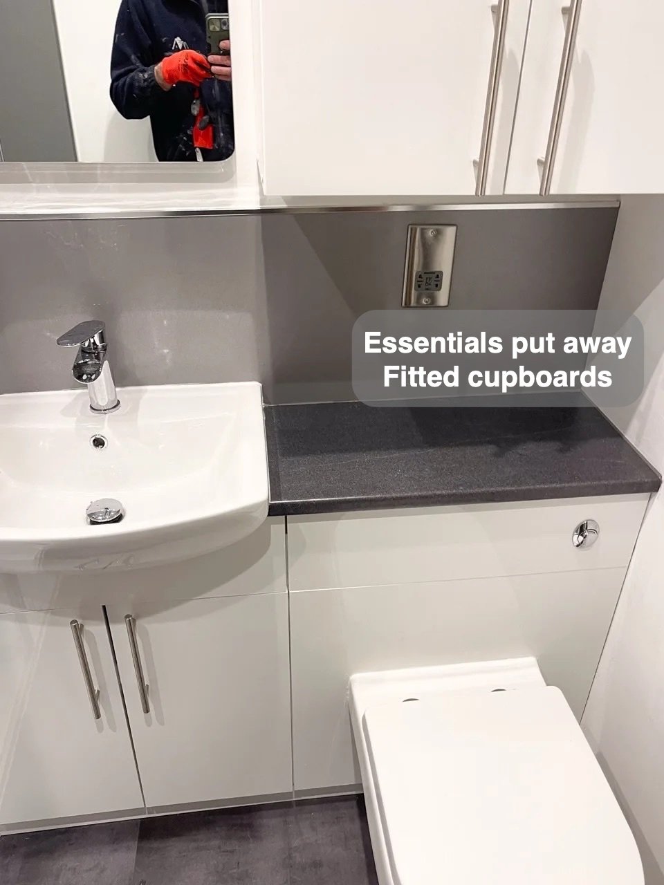 Storage fitted into the layout in Ferryhill, Aberdeen bathroom