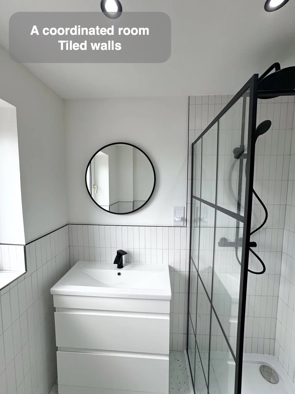 A coordinated tiled finish in Mastrick, Aberdeen bathroom