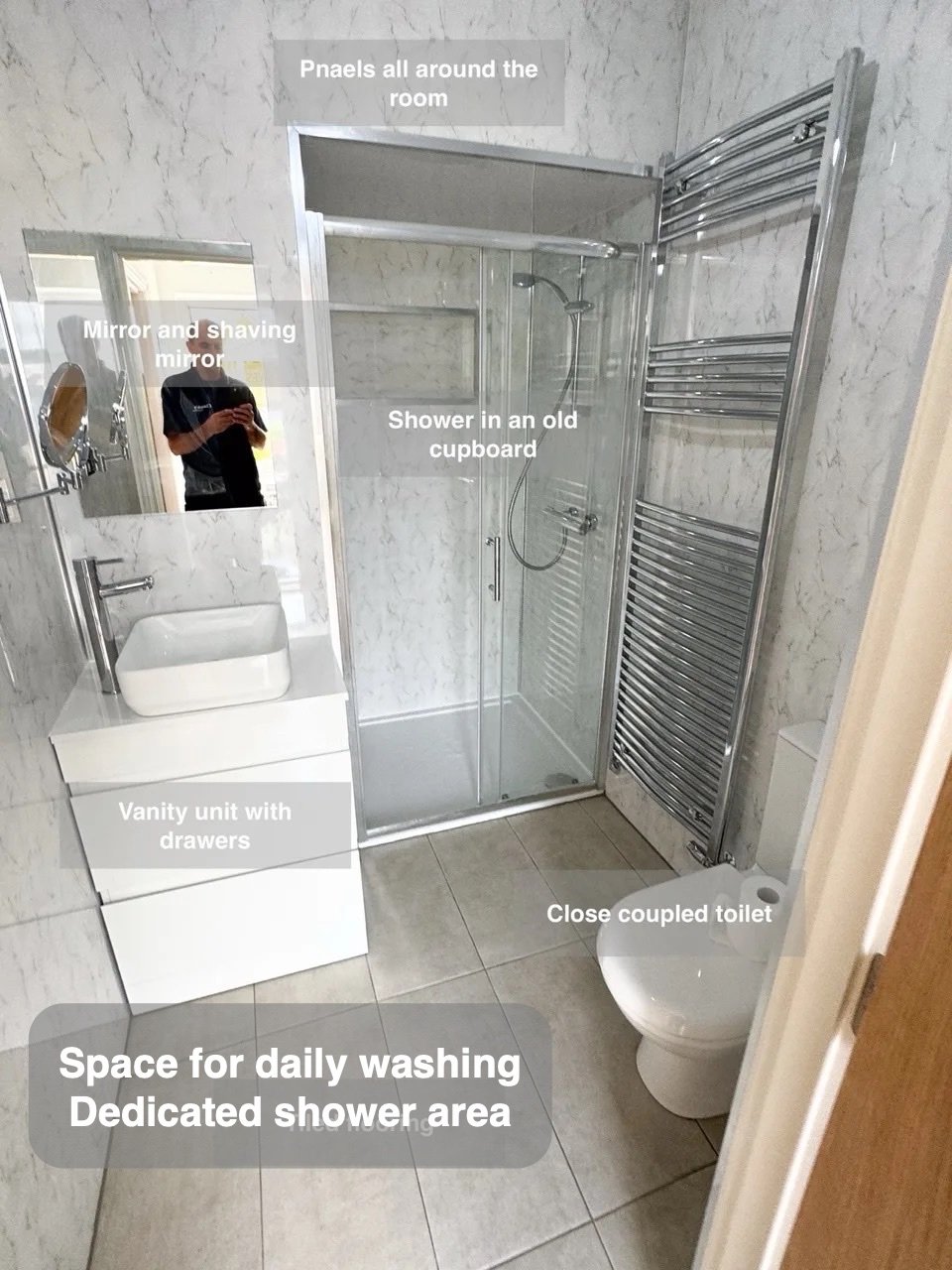 A dedicated place to shower in Bridge of Don bathroom