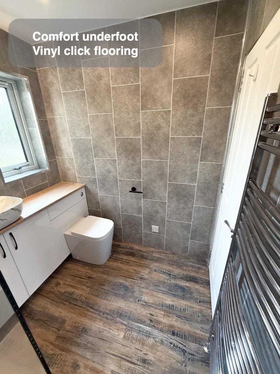 Broad finishes for ordinary care in the completed Aberdeen bathroom