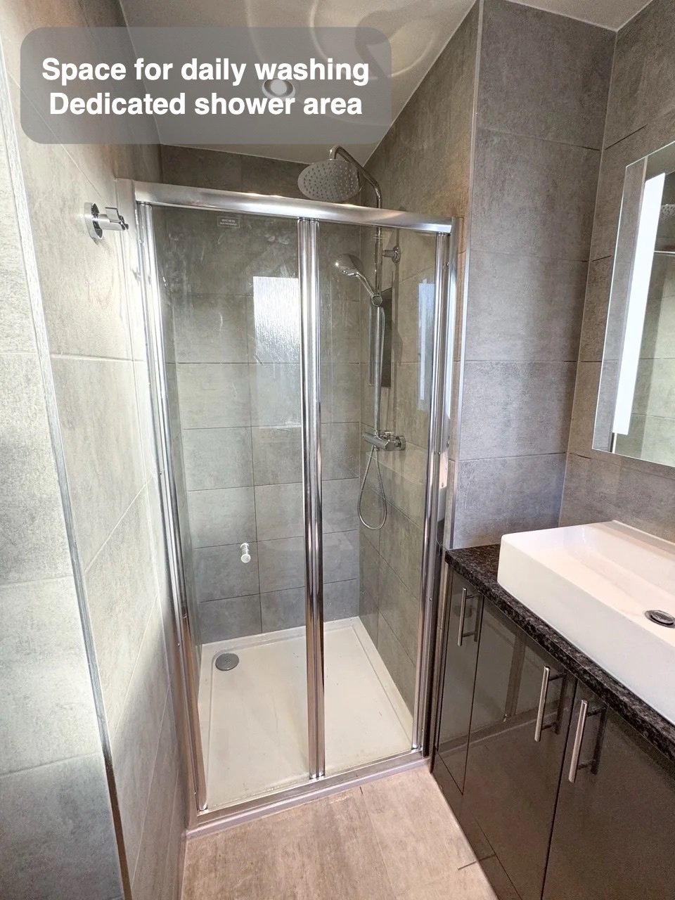A dedicated place to shower in Mannofield bathroom