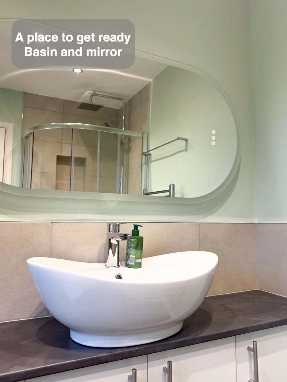 Basin and mirror