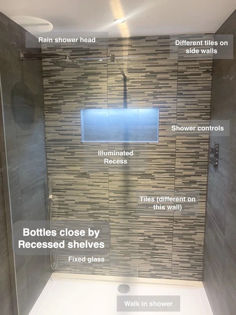 Bottles close at hand in the completed Summerhill, Aberdeen bathroom