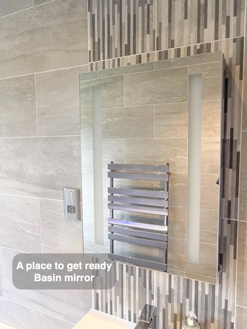 A place to get ready in the completed Newburgh bathroom