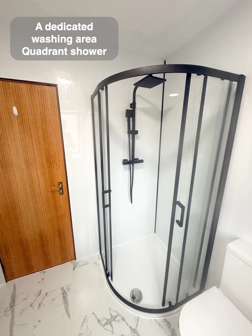 Quadrant shower