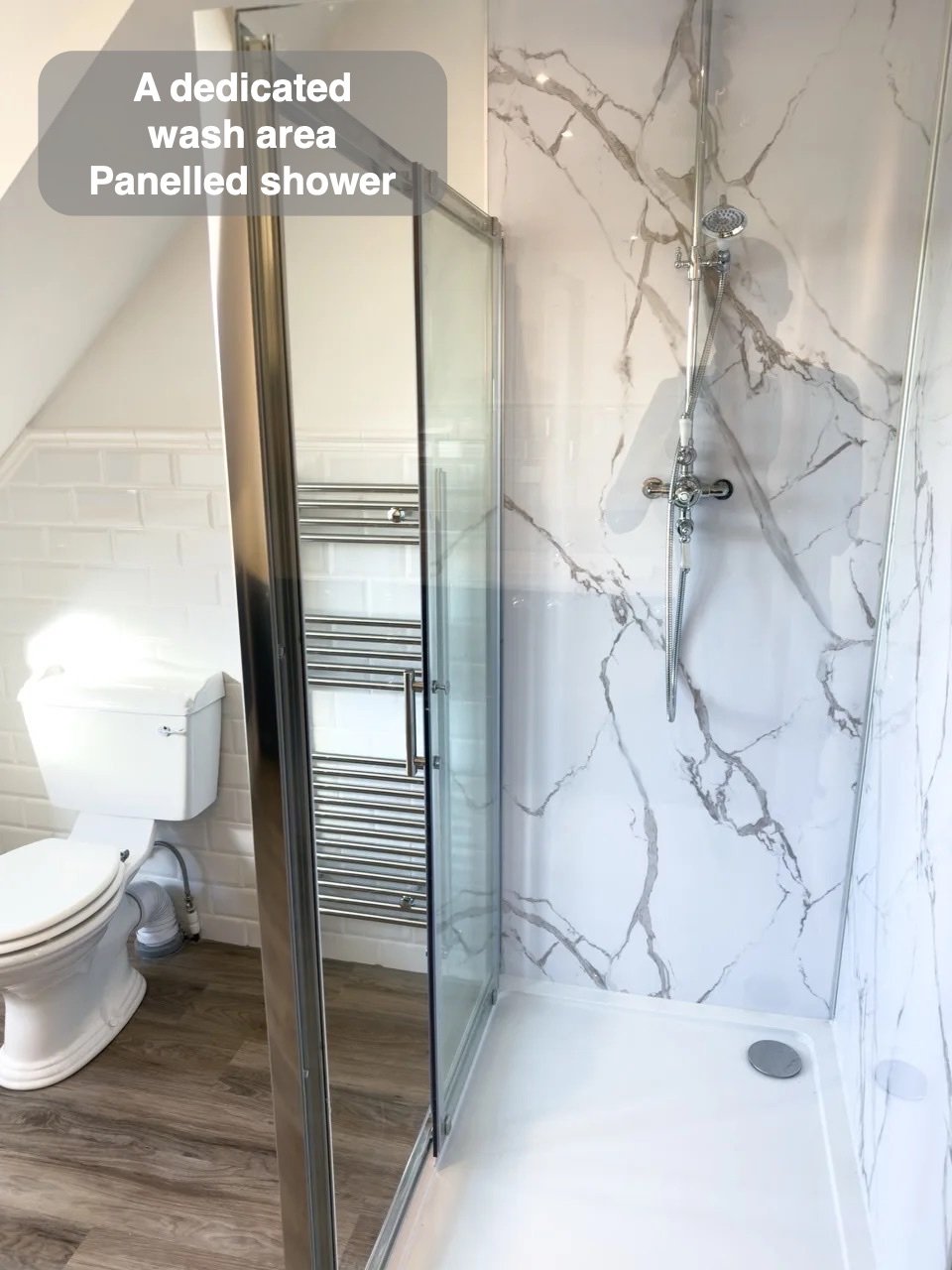 Panelled shower