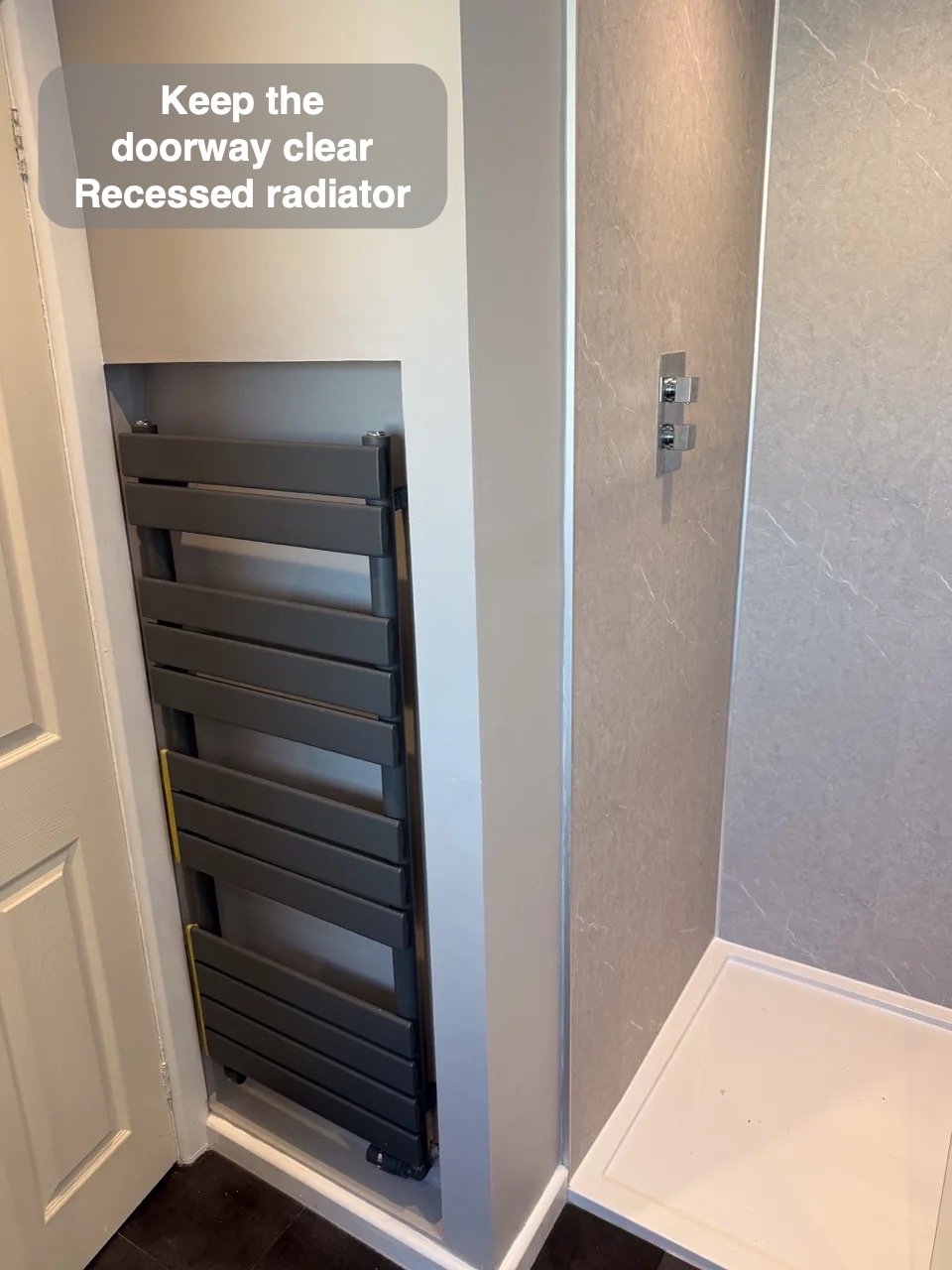 Recessed radiator