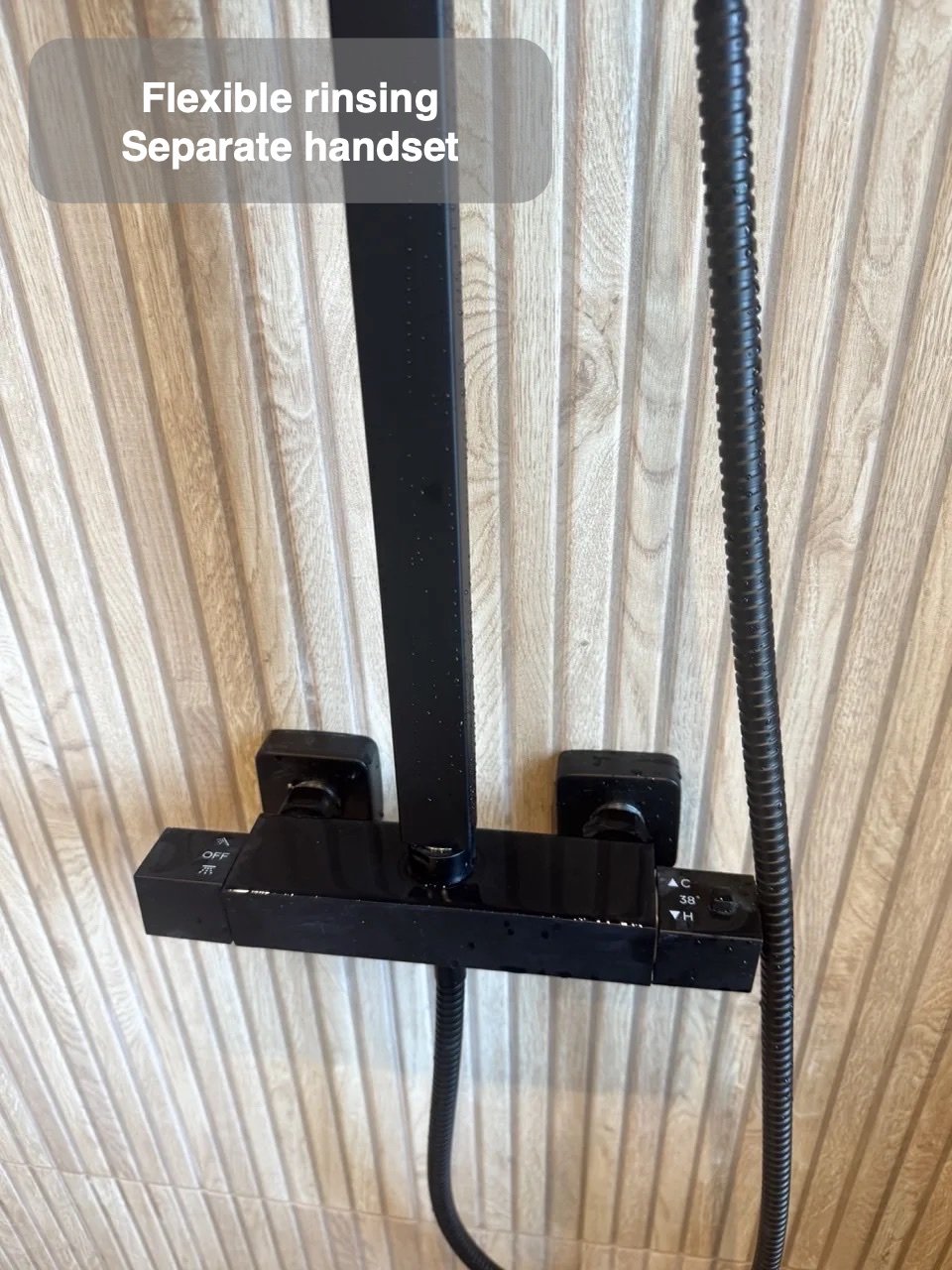 Small conveniences in the right places in the completed Ellon bathroom
