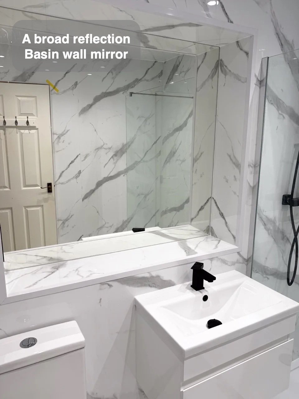 Basin wall mirror