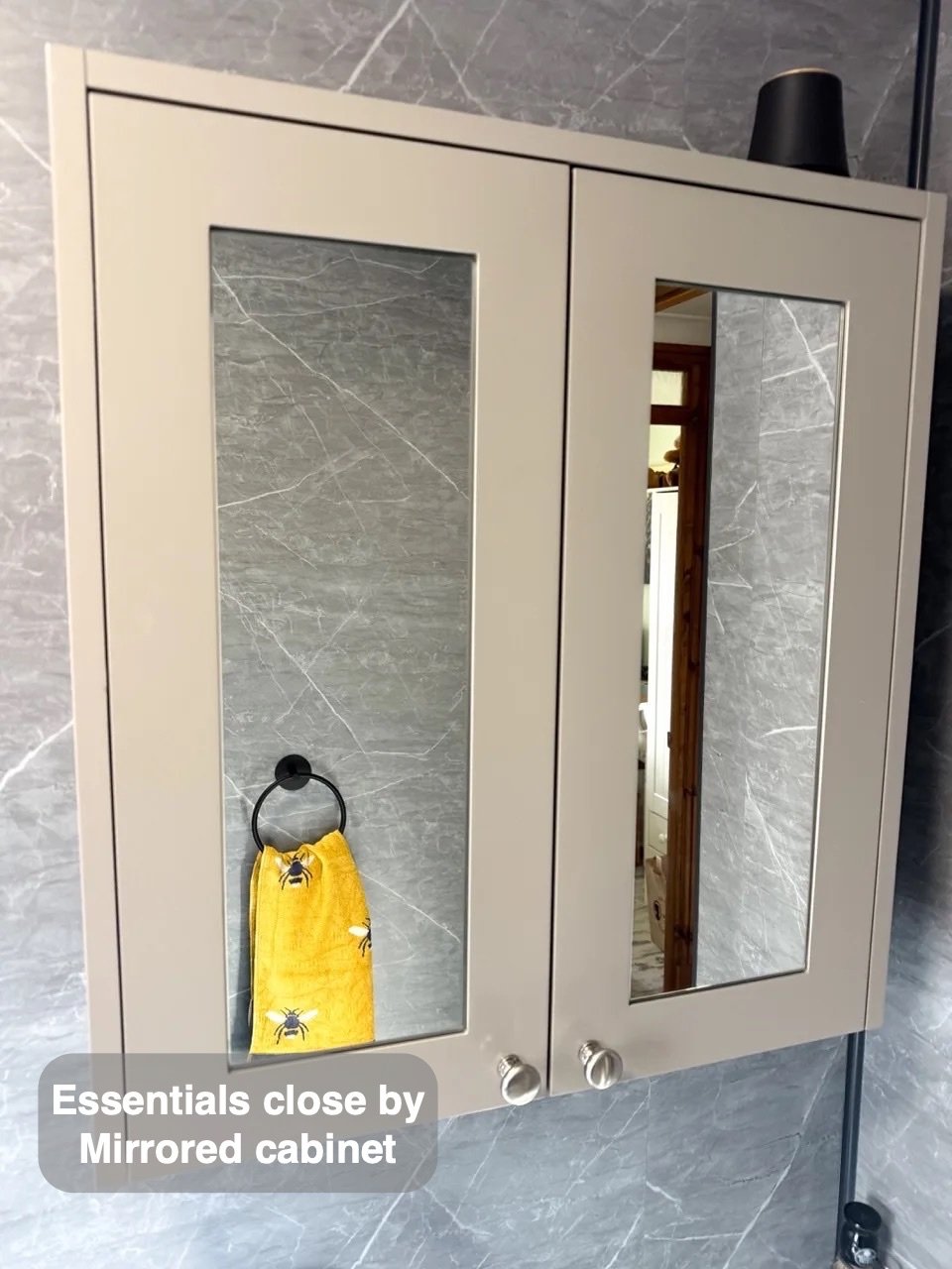 Small items near the mirror in Bridge of Don bathroom