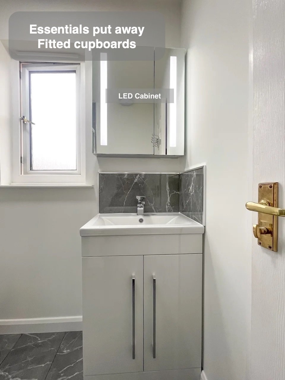Storage fitted into the layout in Balmedie bathroom