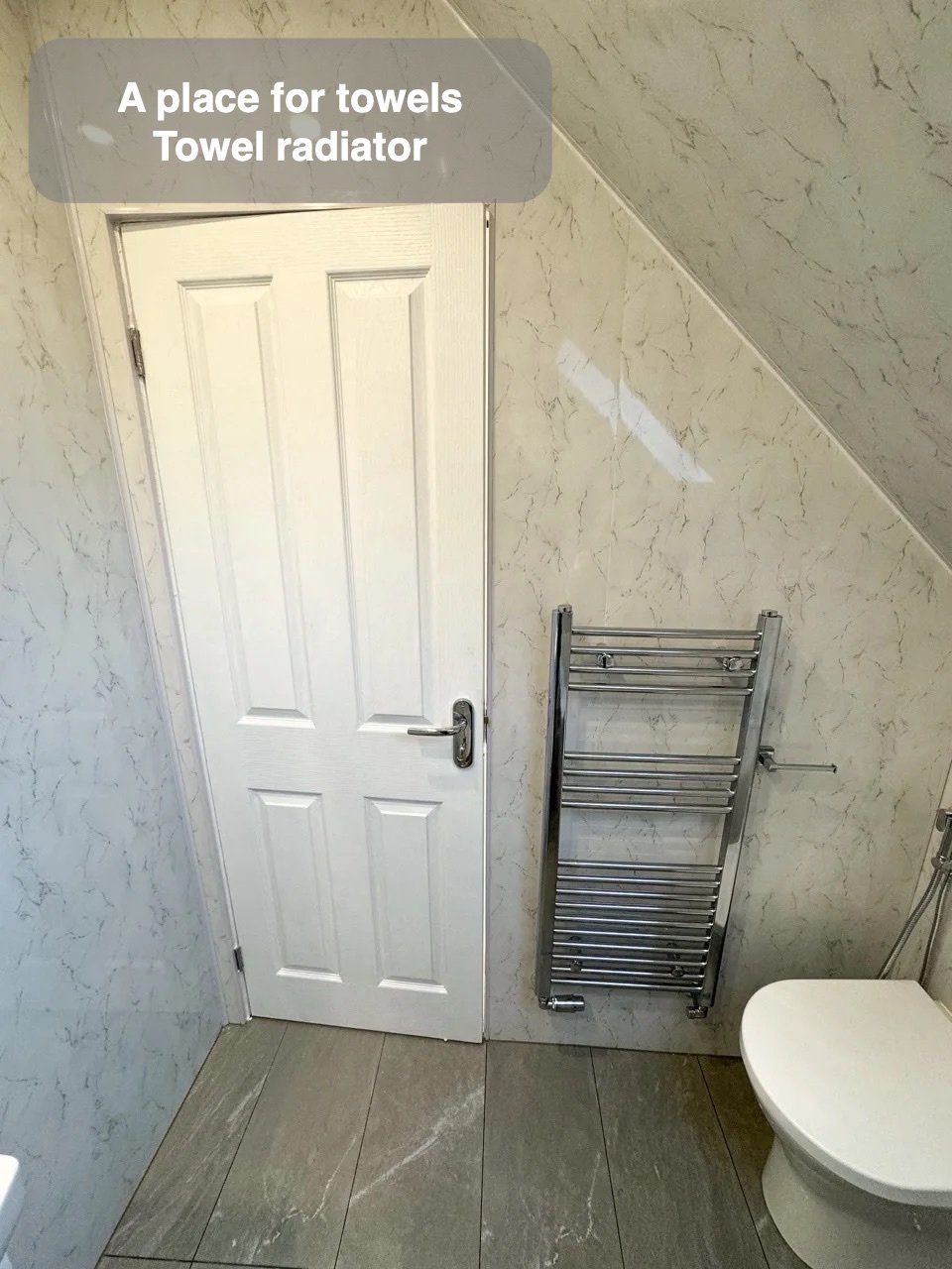 A dedicated place for towels in Raeden, Aberdeen bathroom