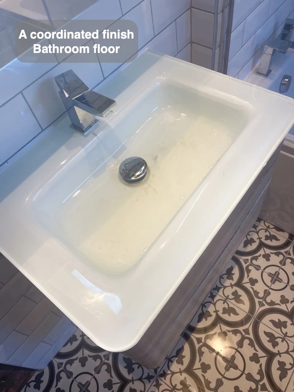 A consistent finish underfoot in the completed Bridge of Don bathroom