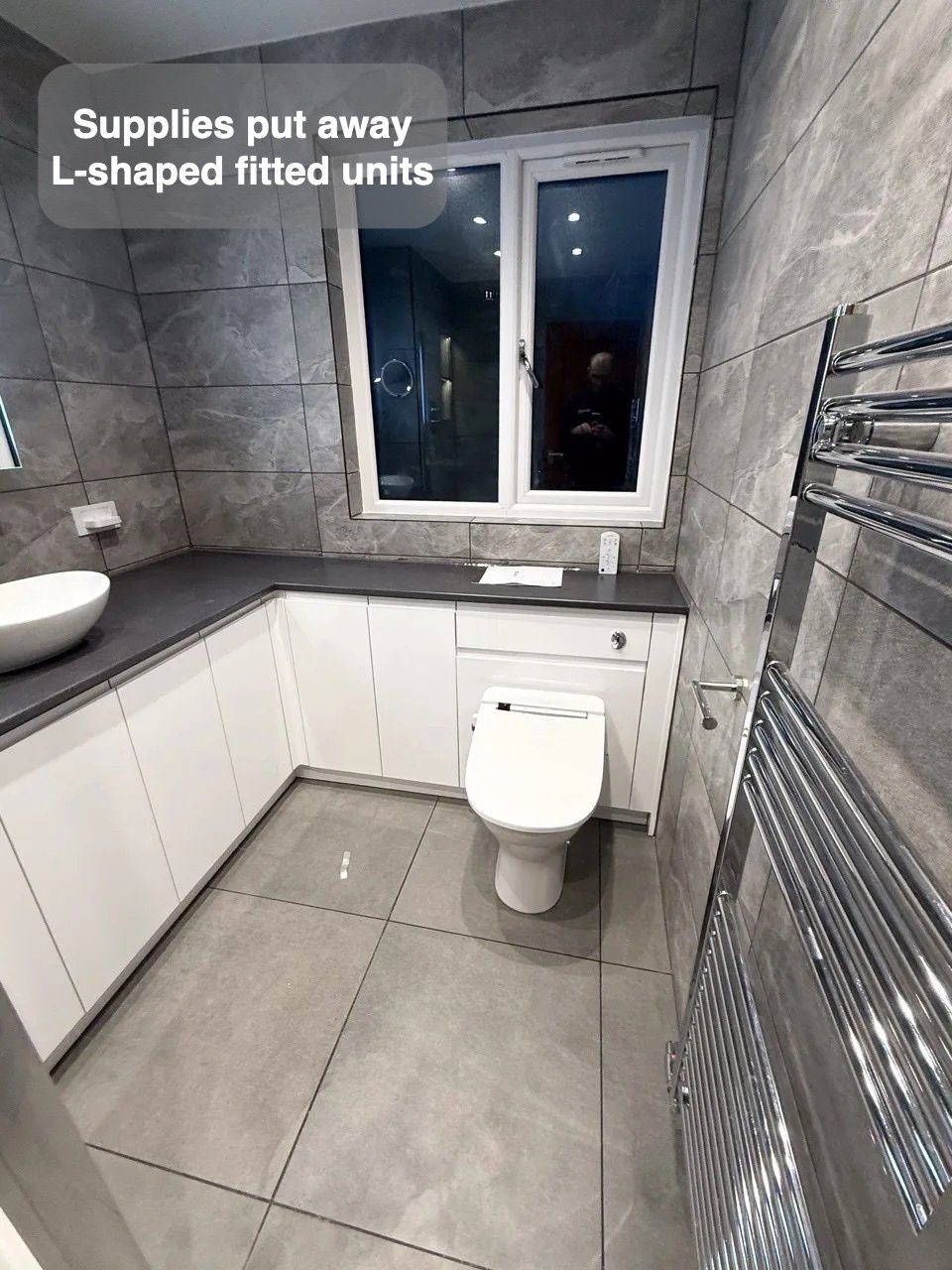 L-shaped fitted units