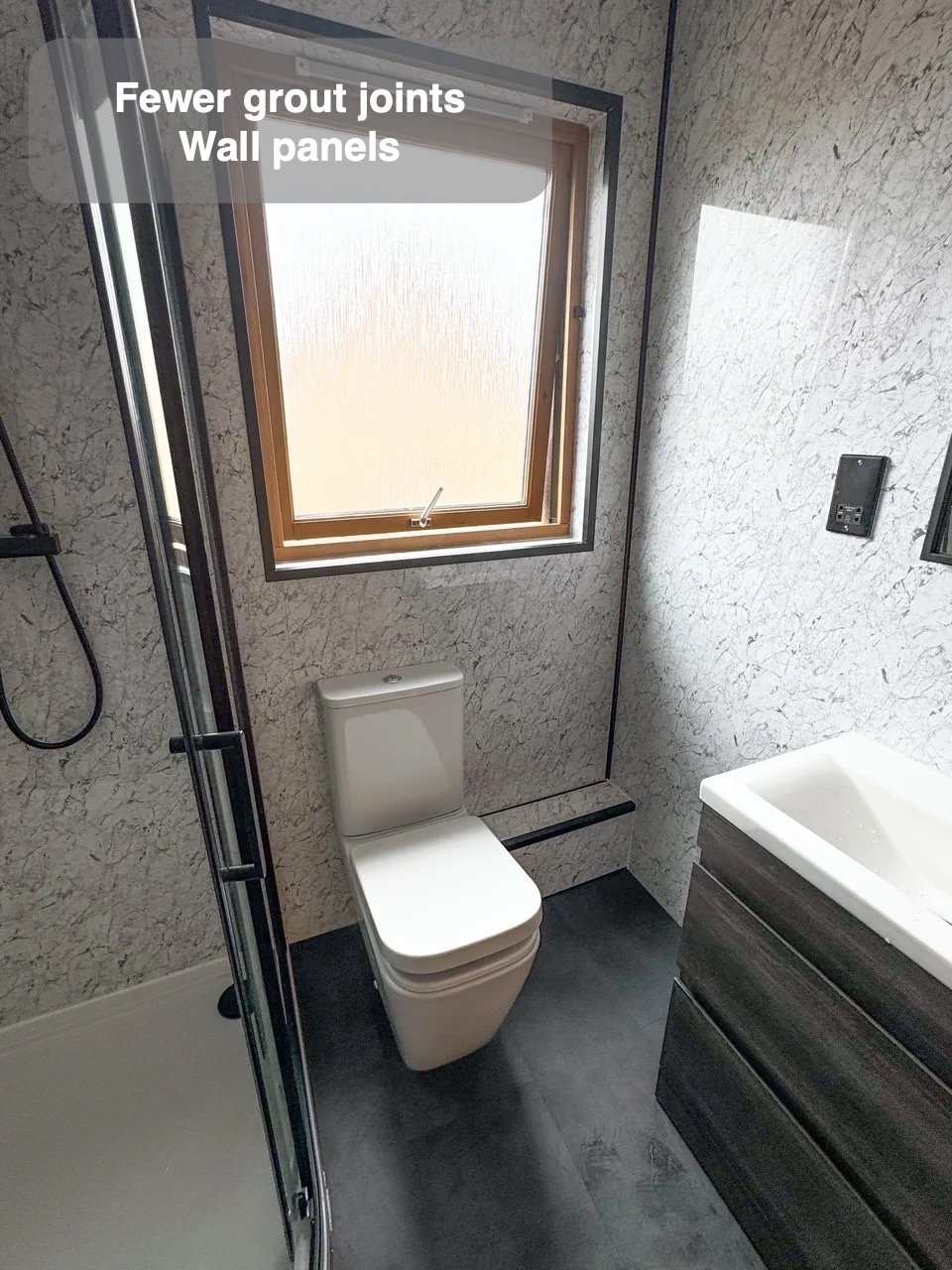 Broad surfaces for ordinary care in Balmedie bathroom