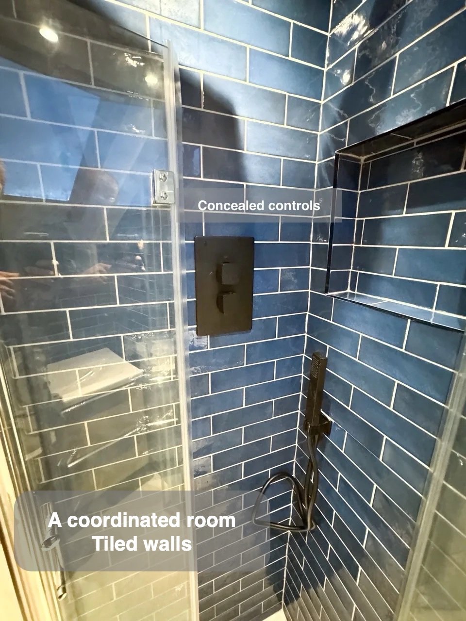 A coordinated tiled finish in Midstocket, Aberdeen bathroom