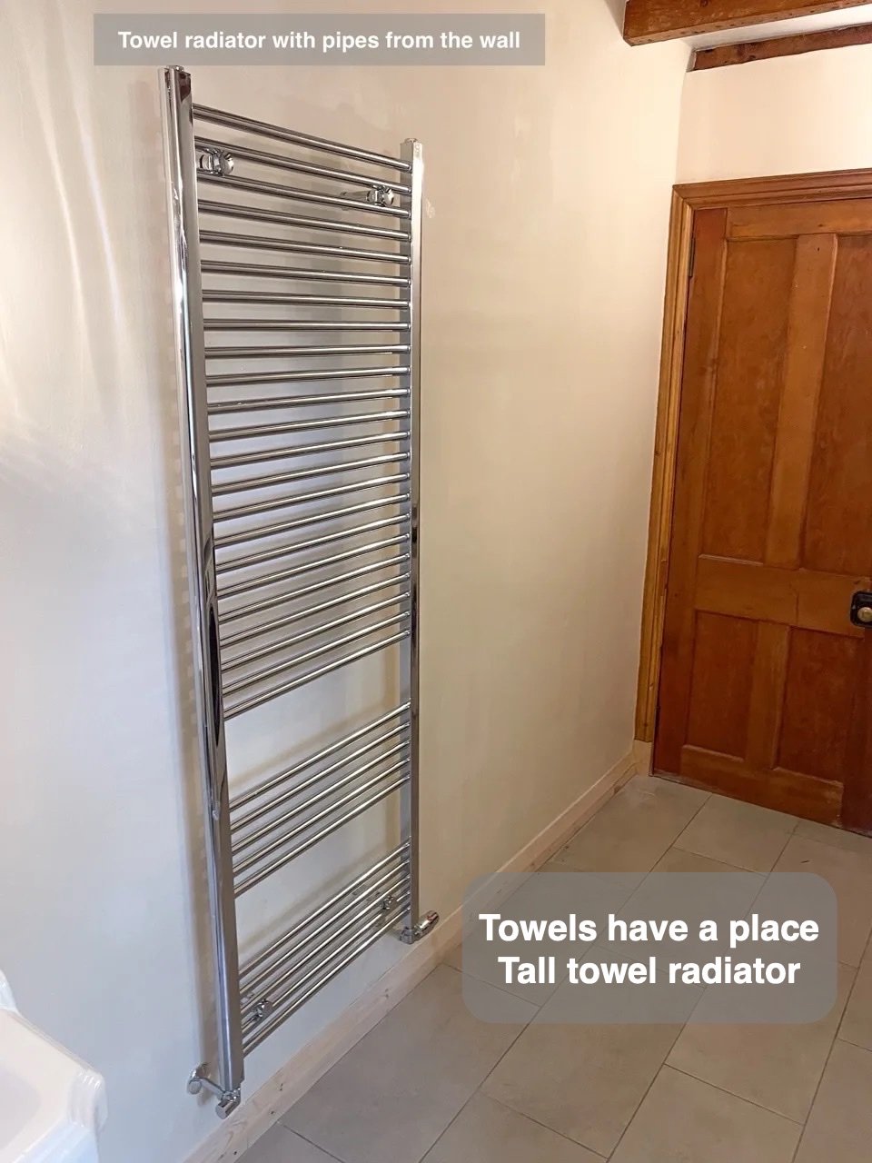 Tall towel radiator