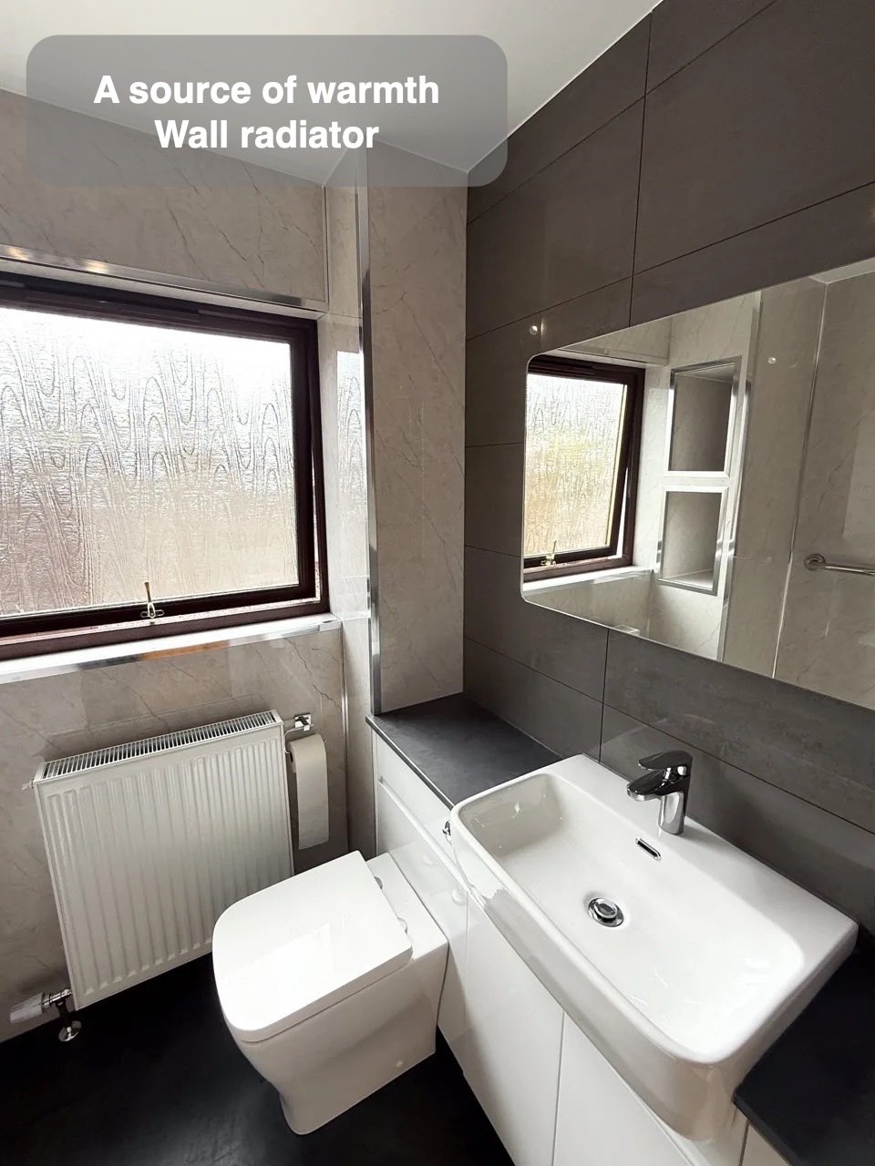 Warmth within the finished room bathroom