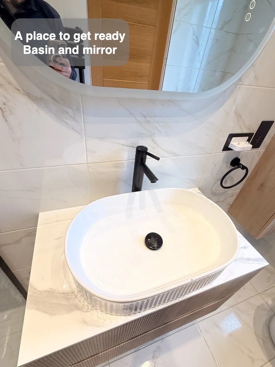 Basin and mirror