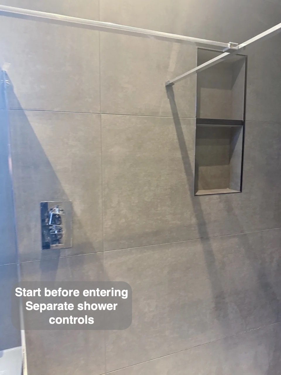 Separate shower controls