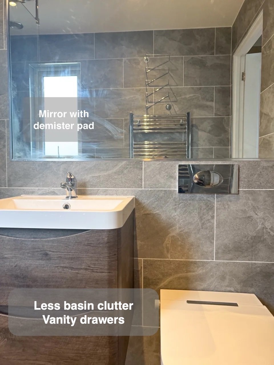 Everyday items close to the basin in Ellon bathroom