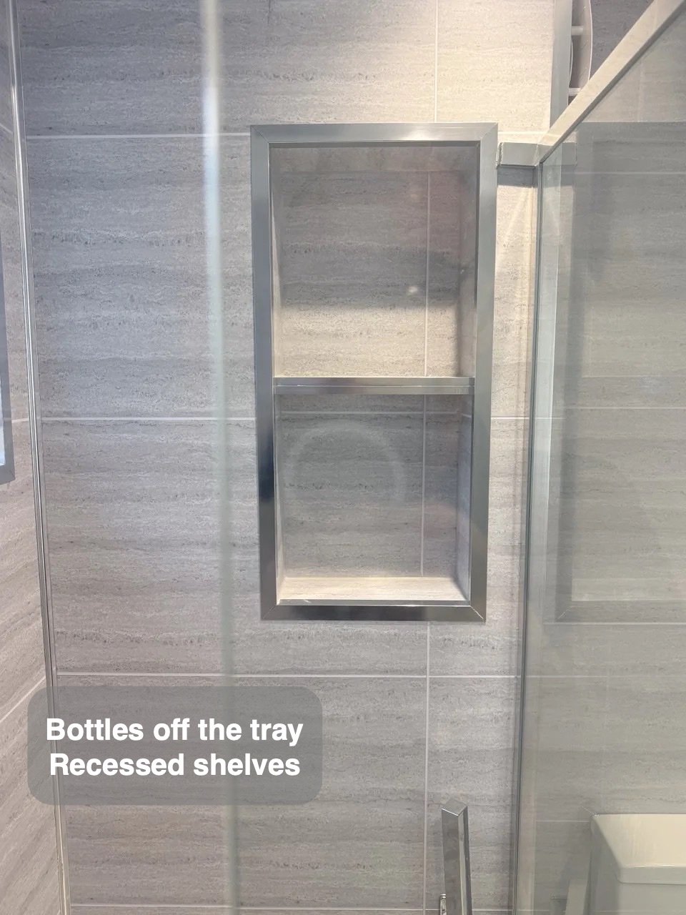 Recessed shelves