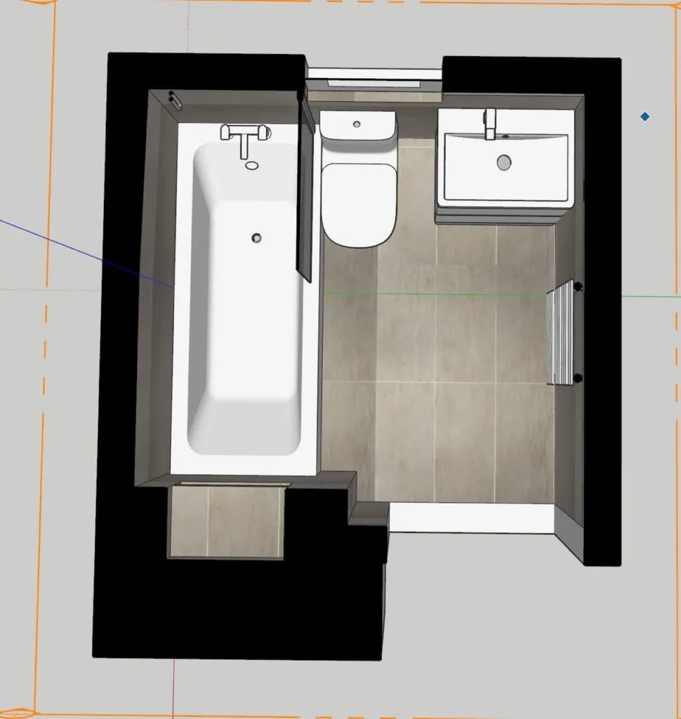 Bathroom design layout