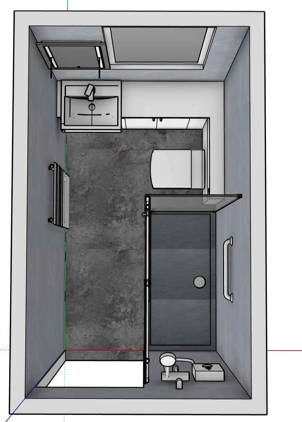 Design layout for the Aberdeen bathroom