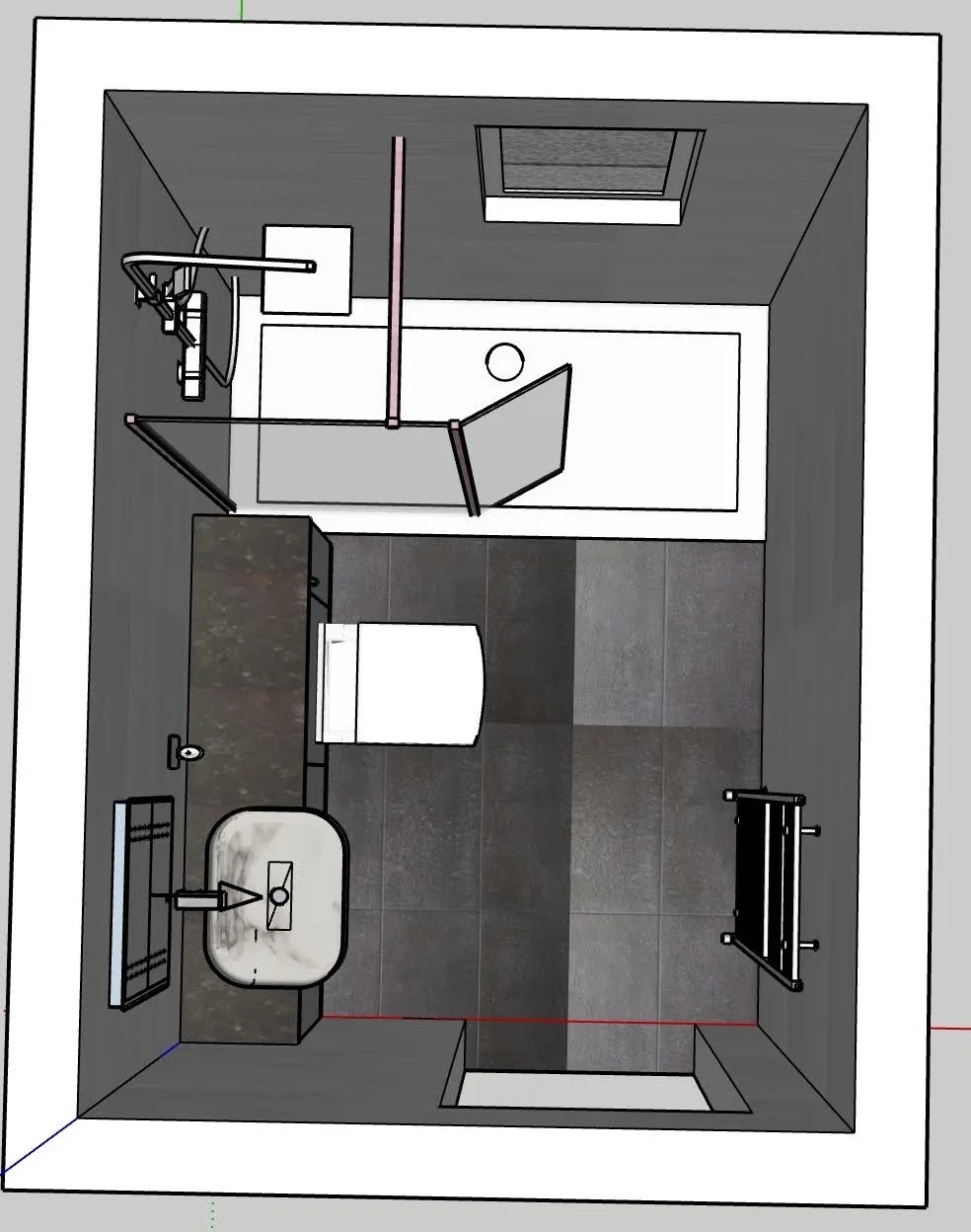 Walk-in shower design layout