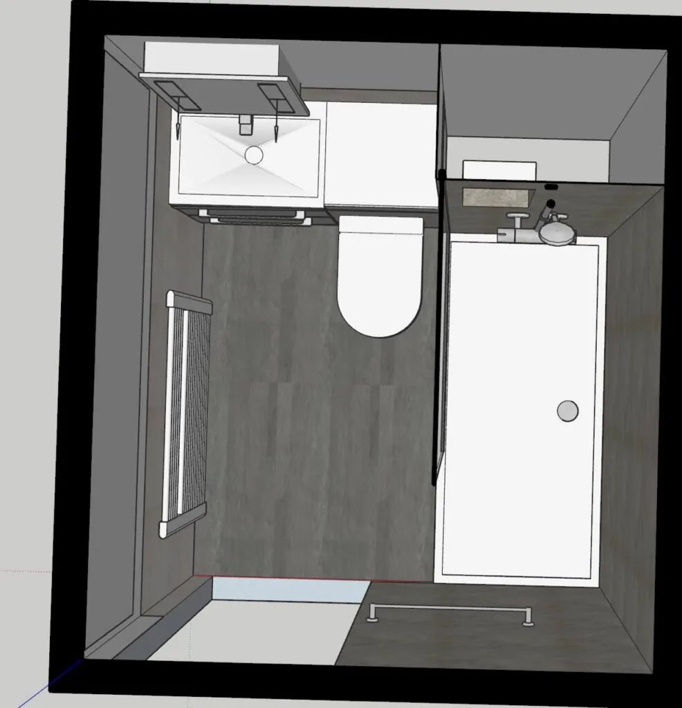 Bathroom design layout